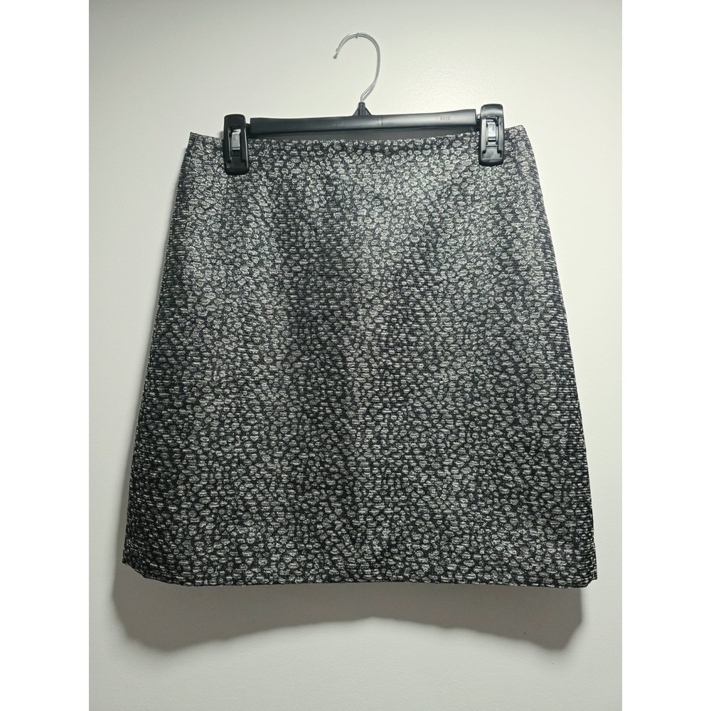 Loft Petites Metallic Leopard Print Women's Skirt Size 2P